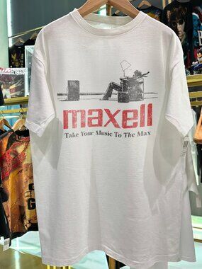 90s Maxell Rare  White T-Shirt